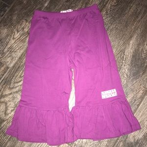 Ruffle Girl Capri Purple Ruffled Pants